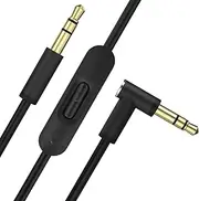 Replacement Audio Cable Cord Wire Compatible with Beats by Dr Dre Solo2 Solo3/Studio 2 3 Pro/Detox/Wireless/Mixr/Executive/Pill Headphones Aux Cord with Microphone & Volume Control(4.6FT, Black)