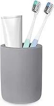 Diatomite Toothbrush Holder, BOJDOPIE Water Absorption Quick Drying Bathroom Countertop Organizer, Stand Cup for Toothpaste Makeup Brushes Razors (Grey), Grey-large (TOOTHBRUSHCUP-GREY-LARGE)