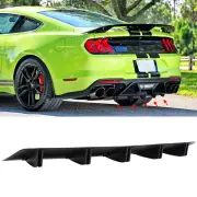 32" Rear Bumper Spoiler Diffuser Lip SharkFin Splitter For Ford Mustang GT V8 V6 (for: Ford)
