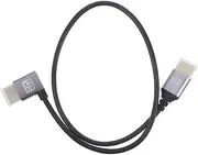 DRESSOOS Sturdy Aluminum Alloy Monitor Cable 8k Video Cable Left Angled Male to Male Connector