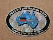 Bisalloy Steels PROUDLY AUSTRALIAN MADE Reflective Prism Mining Sticker 9x6cm