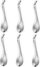 LABRIMP 6pcs Stainless Steel Colander Slotted Spoon Set Fine Sieve Kitchen Gadgets for Caviar
