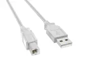 6ft USB 2.0 Type A Male to B Male Cable, 480Mbps, Double-Shielded, Clear