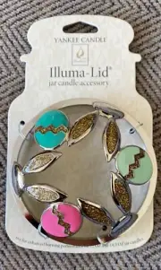 YANKEE CANDLE EASTER EGGS BUNNIES SHINY GOLD GLITTER ILLUMA LID TOPPER NIP