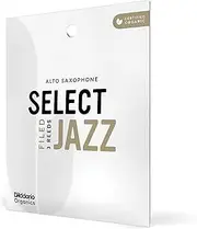 D'Addario Organic Select Jazz Filed Alto Saxophone Reeds - Sax Reeds - Individually Sealed - 2 Medium, 3 Pack
