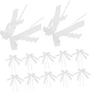 Ipetboom 20pcs Snow Gauze Lace Bow Bows for Cake Decorating Tiny Bows for Crafts Mini Bows for Crafts Craft Bows Bow Themed Party Decorations Cake Bows Bow Party Decorations Chiffon