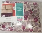 vtg Martha Stewart Everyday Twin Sheet Set Thicket Print Plum 200 Leaf