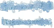[KADBLE] Wedding Garter Set Lace Garters Belt for Bride Women, Sky Blue-b, One Size