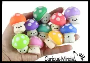 Set of 12 RANDOM Cute Mushroom Mochi Squishy - Kawaii - Cute Individually Wrapp