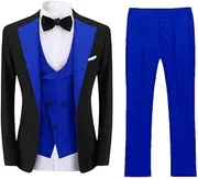 [Setwell] 2023 Fashion Slim Fit Boys Tuxedo Suit Formal Dress 3 Pieces Blazer Vest Pants for Wedding JTZ010