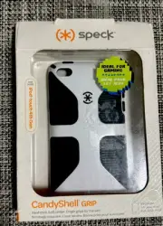 Speck CandyShell Grip Case for iPod Touch 4th Generation-White/Black #SPK-A0165