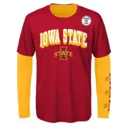 Outerstuff Iowa State Cyclones NCAA Kids (4-7) 3 in 1 Tee Combo, Cardinal / Gold