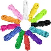 Paracord Cord,550 Multifunction Paracord Ropes 12 Colors 10 Feet,Tent Rope Parachute Cord Outdoor Survival Rope Making Monkey Fist,lanyards,Keychain,Carabiner,Dog Collar,Survival Camping Climbing