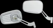 Kuryakyn Dillinger Side Mirrors Convex Silver 3.5x5.5 Freewheeler 15-22