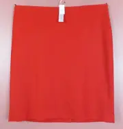 SK18844-NWT TALBOTS Women 99% Wool Thin Flannel Pencil Skirt Deep Holiday Red 14