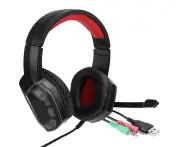 For Ps4 3.5Mm Head?Mounted Gaming Headphone With Noise Reduction Microphone Rgb Lightblack Red