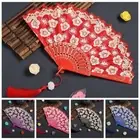 Chinese Style Antique Folding Fan Plastic Dance Fan Elegent Hand Held Fan
