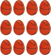 12pack Unfilled Easter Eggs, Soccer Balls Sports Easter Eggs Empty, Mini Empty Plastic Eggs for Easter Egg Hunt, Basket Stuffers Filler, Party Supplies (Basketball)