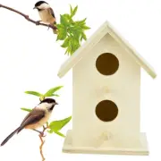 Portable Wooden Bird House Wooden Bird House Nesting Box Natural Wooden BirdCage