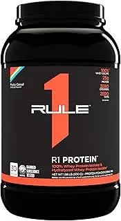 Rule1 R1 100% Whey Protein Isolate and Hydrolysate Protein Powder 1.98 lb, Fruity Cereal (30 Servings)