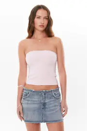 [Supré] Supré - Frayed Denim Mini Skirt - Valley blue 6 VALLEY BLUE