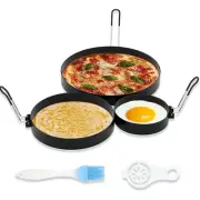 Brush Griddle Pancake Shapers Fried Egg Ring Round Set S Egg Separator