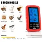 2PCS Wireless Meat Thermometer Food Barbecue Thermometer BBQ Grill Smoker 1 AU