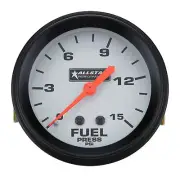 Fuel Pressure Gauge 0-15 PSI Mechanical 2-5/8" Silver Face by ALLSTAR