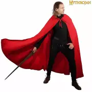 Medieval Hooded Cloak Cosplay Cape With Hood Unisex Cotton Canvas Costume