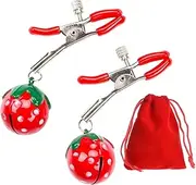 2 Pcs Non Piercing Nipple Clamps With Bells Pressure Nipple Clamp Ring Nipple Decoration Pendant Sexy Nipple Clip Clamps Body Jewelry