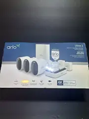 Arlo Ultra2 4K Spotlight Cameras Security Bundle 3-Pack VMS5340-2BYNAS