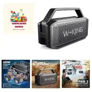 Portable Loud Bluetooth Speakers with Subwoofer, 60W80W Peak Waterproof Bluet...