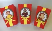 Curious George Party favors/ goodie bags/ Popcorn Candy Box SET OF 10