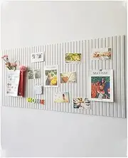 Bulletin Board, Decorative Felt Pin Board, Thick Foldable Photo Display Board with Self-Adhesive Tape, Vision Board for School Home Kitchen Office Walls (Beige, 120 * 80cm)