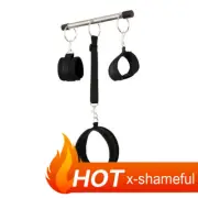 Lockable Slaver Binding Hand Leg Spreader Bar Wrist Ankle Cuffs Restraints