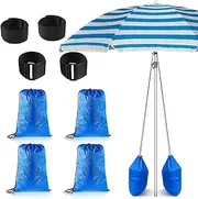 Summer Large Canopy Sand Bag Weights - Portable for Canopy Legs, Beach Umbrella, Tent - Heavy Duty Outdoor Instant Canopies Holiday Supplies (2 Pieces, Blue)