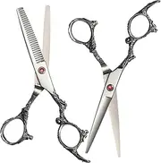 Haircut Scissors 2pcs Professional Barber Scissor Shears Stainless Steel for Hair Styling