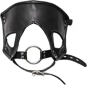 Adjustable Head Hood Harness With O Ring Gag Bondage Restraint BDSM Sex Toy