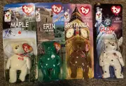 TY BEANIE BABIES MCDONALDS INTERNATIONAL BEARS SET OF 4 New in box! RARE