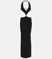 [Aya Muse] Aya Muse Tetra cutout halterneck maxi dress AU 16 black