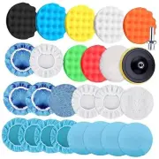26 Pieces Car Polisher Buffing Pads Car Polishing Pad Kit Foam Polish 6 Inch
