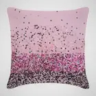 Throw Pillow Cover Pink 16"x16", Home Decor Silk Fabric - Pink Starburst