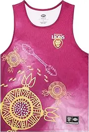 [Brisbane Lions] AFL Footy Mens Adults Indigenous Training Singlet
