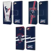 OFFICIAL NFL HOUSTON TEXANS LOGO ART LEATHER BOOK CASE FOR APPLE iPOD TOUCH MP3