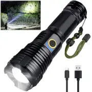 Rechargeable LED Flashlights,990000 High Lumens Flashlight,XHP70 Tactical Fla...