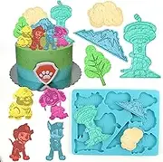 Paw Dog Silicone Mould, 3D Paw Dog Cookie Cutters Children, Paw Dog Chocolate Mould, Paw Dog Cake Decoration Mould, Blue, Suitable for Biscuits, Dessert Decoration, Cake Decoration, Soap Making