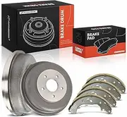 A-Premium Brake Drum and Brake Shoe Assembly Replacement for Ford Transit Connect 2010-2013 Front Brake Rotors + Brake Pads, 279mm Front Rotor, A Set of 2