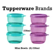 TUPPERWARE Mini Bowls (6) (12) 230ml