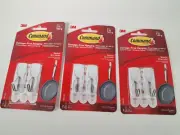 LOT of 3 3M Command Medium Wire Hooks, 2 hooks and 3 strips #17065-ES NEW