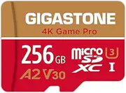 Gigastone 256GB Micro SD Card, 4K Game Pro, 4K Gaming, MicroSDXC Memory Card for Nintendo-Switch Compatible, R/W up to 100/60MB/s, UHS-I U3 A2 V30 C10